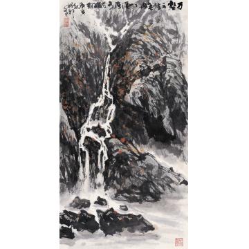 吴祖郊国画山水万壑云生字画之家