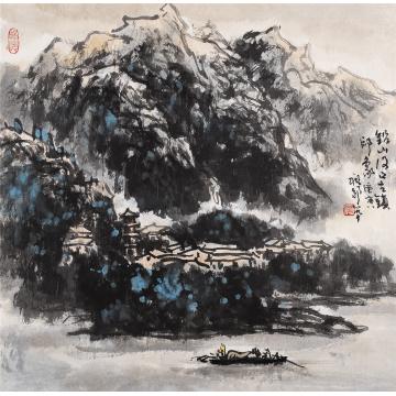 吴祖郊国画山水铅山河口古镇映像字画之家