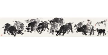 吴祖郊国画动物牧归图字画之家