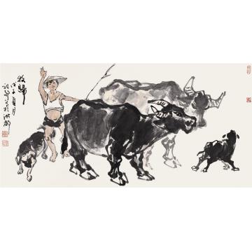 吴祖郊国画动物牧归字画之家