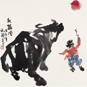 吴祖郊国画动物秋暮字画之家
