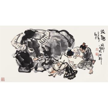 吴祖郊国画动物牧趣字画之家