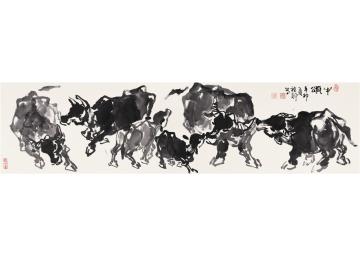 吴祖郊国画动物牛颂字画之家