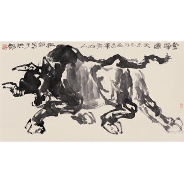 吴祖郊国画动物奋蹄图字画之家