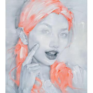 刘虹国画人物丽色·唇语15字画之家