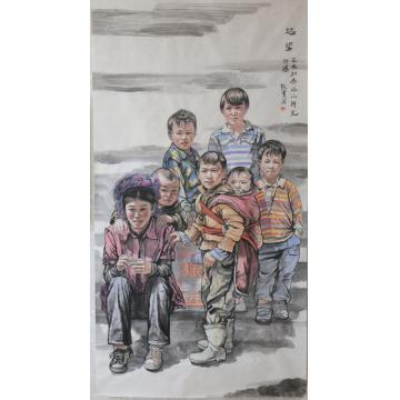 殷实国画人物远望字画之家