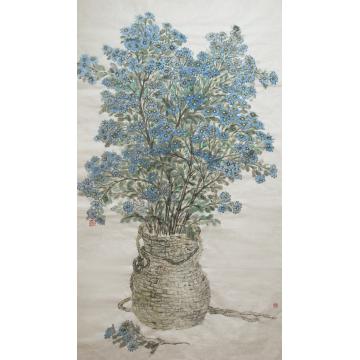 殷实油画静物野菊花字画之家