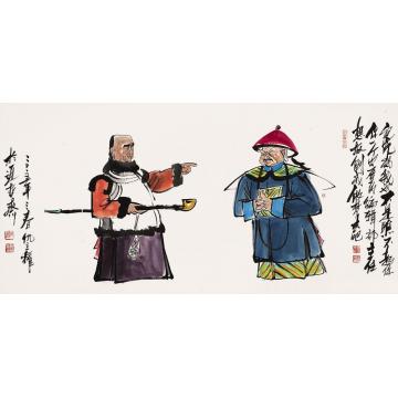 仇立权国画人物忠与奸的斗争字画之家