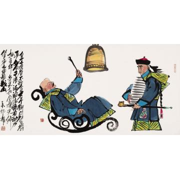 仇立权国画人物懒政字画之家