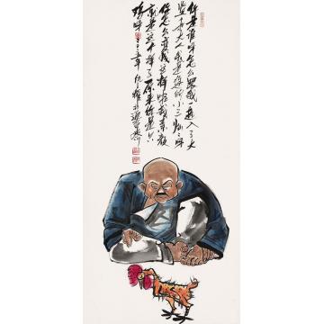 仇立权国画人物落汤鸡字画之家