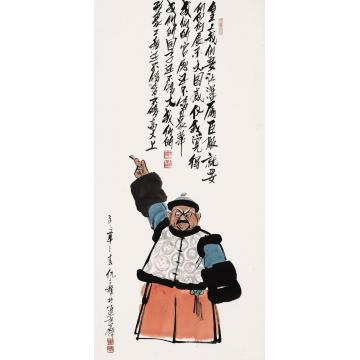 仇立权国画人物顺竿爬字画之家