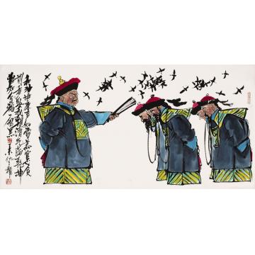 仇立权国画人物黑乌鸦字画之家