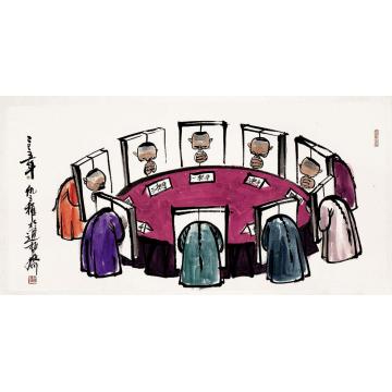 仇立权国画人物塌方腐败字画之家