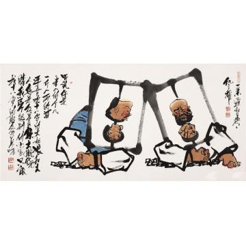 仇立权国画人物一品与九品的对话字画之家