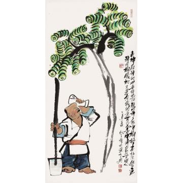 仇立权国画人物榆钱树字画之家