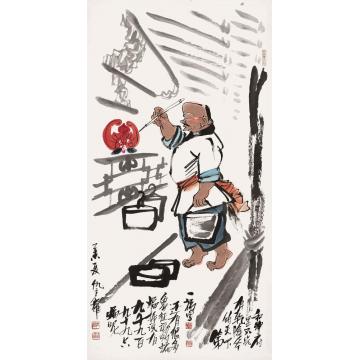 仇立权国画人物和珅爱蝙蝠字画之家