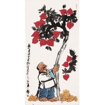 仇立权国画人物摇钱树字画之家
