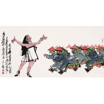 仇立权国画人物老鼠爱大米字画之家