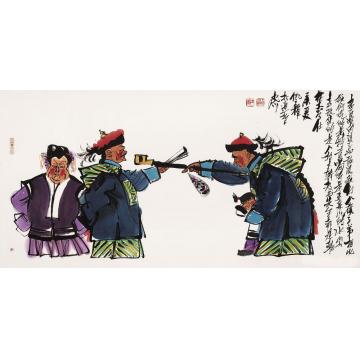 仇立权国画人物仗势欺人字画之家