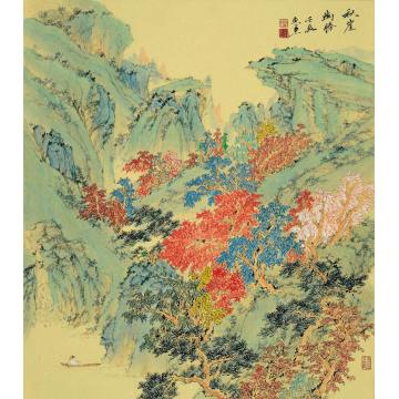 杨惠东油画风景秋崖幽胜字画之家