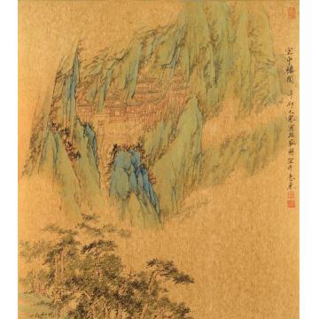杨惠东国画山水空中楼阁字画之家