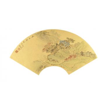 杨惠东国画山水扇面001字画之家