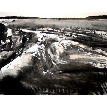 周刚国画山水荒野字画之家