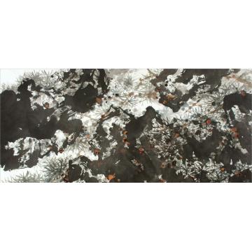 刘一原国画花鸟松石相间字画之家