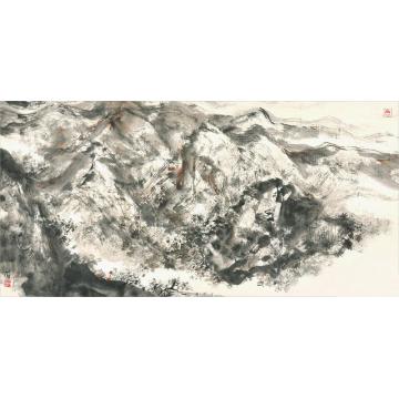 刘一原国画山水挥写之峦字画之家