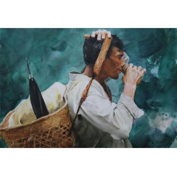 关维兴国画人物渴字画之家