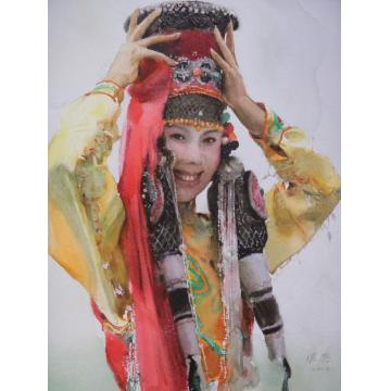 关维兴国画人物内蒙新娘字画之家