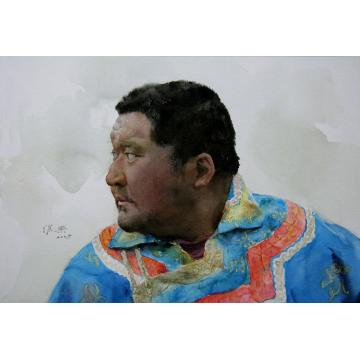 关维兴水彩人物内蒙古人字画之家