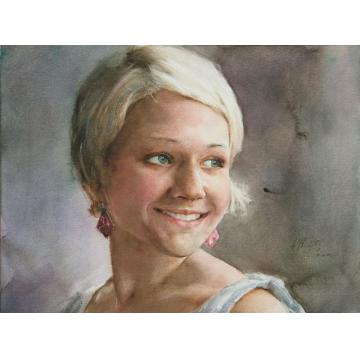 关维兴国画人物美国少女字画之家