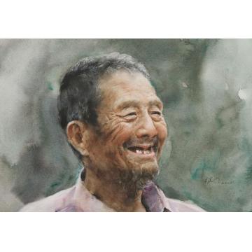 关维兴国画人物东北老农字画之家