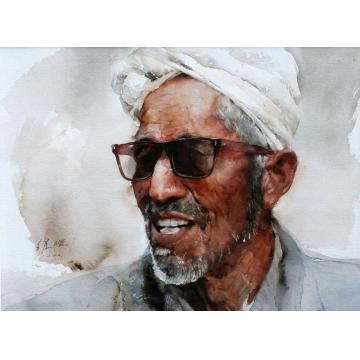 关维兴国画人物LH22OldFarmer with g字画之家