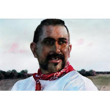 关维兴国画人物MexicanFarmer字画之家