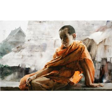 关维兴国画人物Little Monk from Xish字画之家