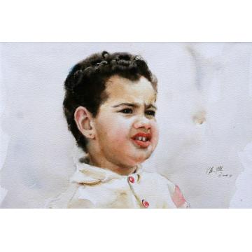 关维兴国画人物Tajik Girl in Sunshin字画之家