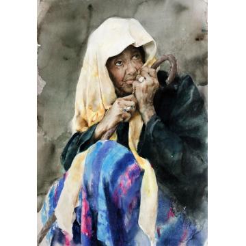 关维兴国画人物Holy Mother in the Wo字画之家
