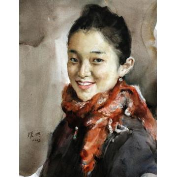 关维兴国画人物Korean Maiden字画之家