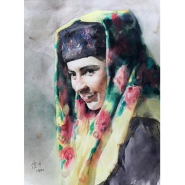 关维兴国画人物LH14 Tajik GirlYell字画之家