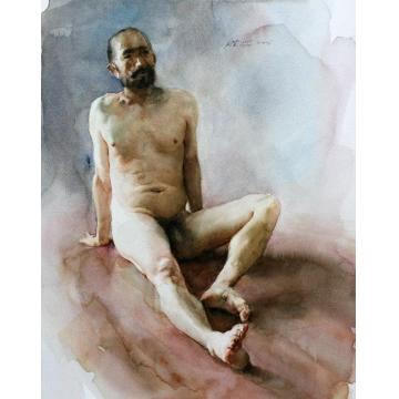 关维兴国画人物Male Nude字画之家