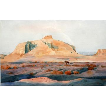 关维兴油画风景LH17 Gobi Desert Ca字画之家