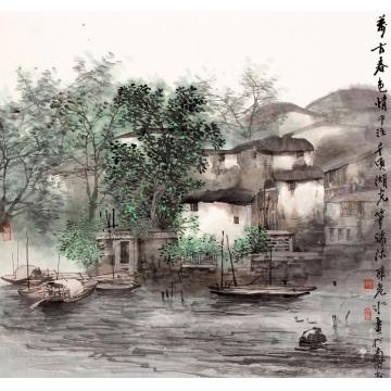陈危冰油画风景千顷湖光笔端流字画之家