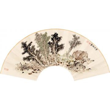 陈危冰国画山水东村人家字画之家