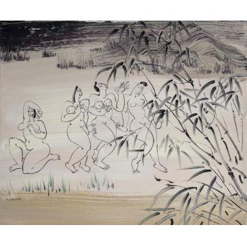 赵梦歌油画人物隐逸者字画之家