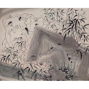 赵梦歌油画人物隐逸者4 The Hermits N字画之家