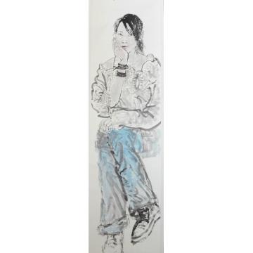 顾玉红国画人物过客系列字画之家