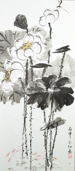 2025年 お歳暮・冬ギフト特集 顾玉红水墨画作品《荷趣》_字画之家 絵画