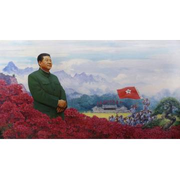 王海力油画人物古田会议永放光芒字画之家